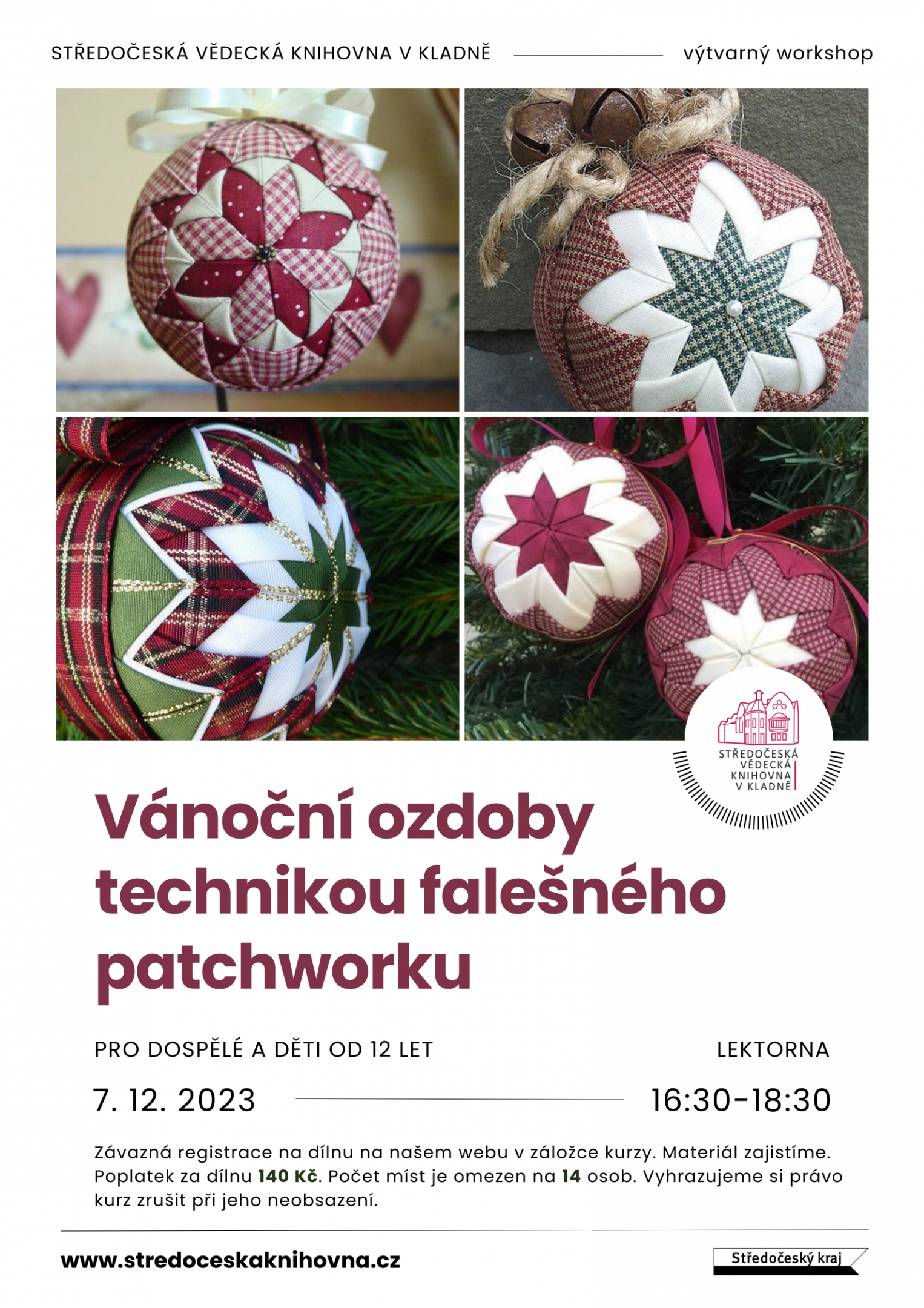 Fotogalerie Vánoční ozdoby technikou falešného patchworku